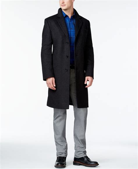 michael kors men's madison wool blend modern-fit overcoat|macy's madison wool blend.